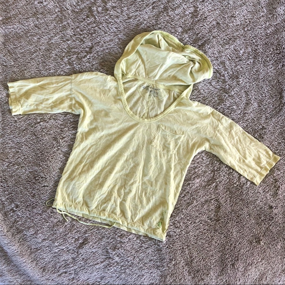American Eagle Tie Bottom Hooded Shirt